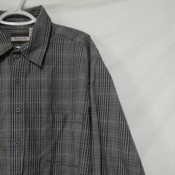 BACK COUNTRY | 2X | Plaid Grey Button-Up Shirt | Chest Pocket - Picture 5 of 14